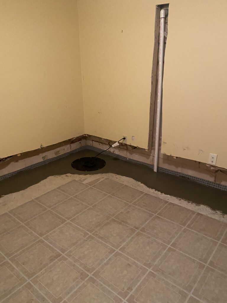 finished basement sump pump | once & done