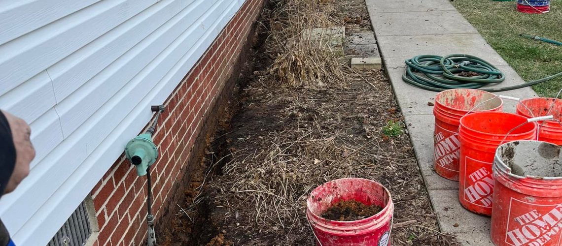 french drain install
