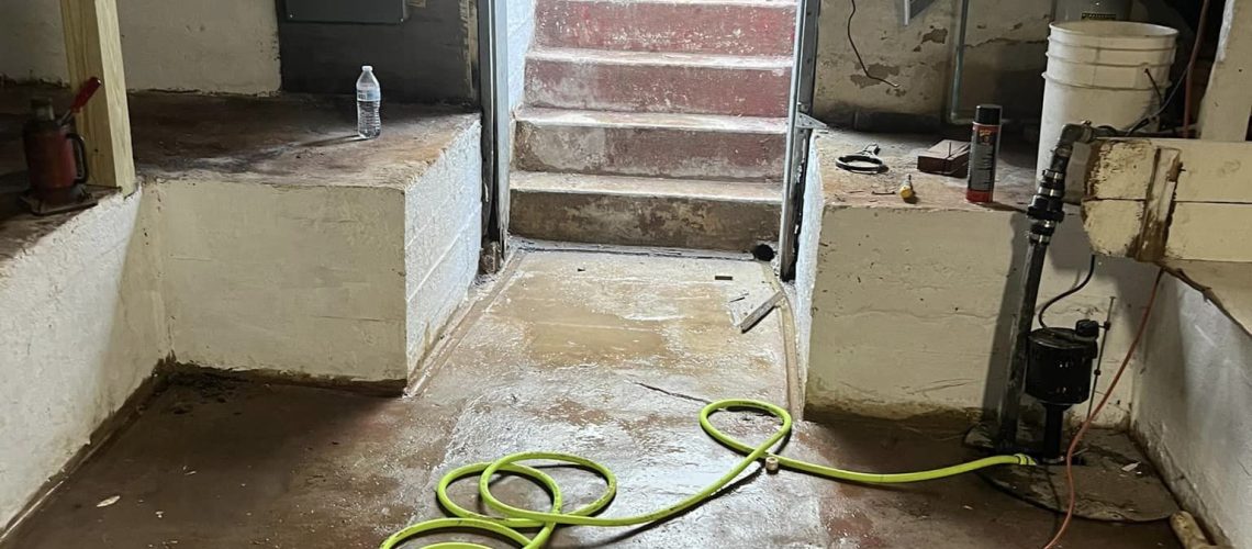 sump pump by Once & Done Water Proofing